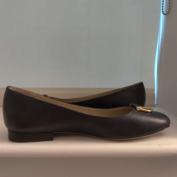 Ralph Lauren Navy Gold Accent Flats Size 7.5B - Picture 8 of 16